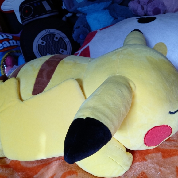 Pokemon Other - jumbo sleeping pikachu plush!!